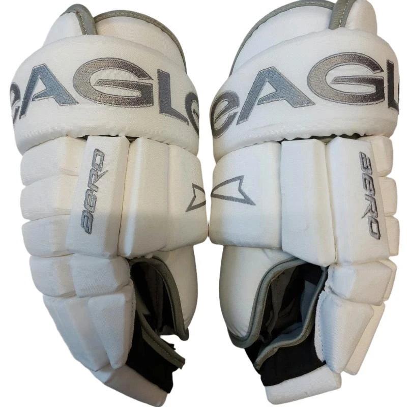 Eagle Custom Aero White & Silver Gloves - Senior