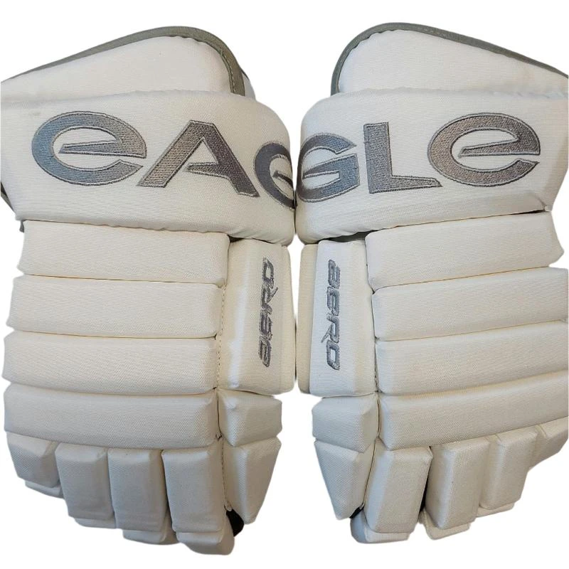 Eagle Custom Aero White & Silver Gloves - Senior - Image 2