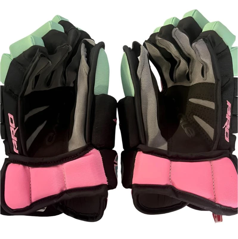 Eagle Aero Black/Pink/Mint "Miami Vice" Custom Gloves - Senior - Image 3