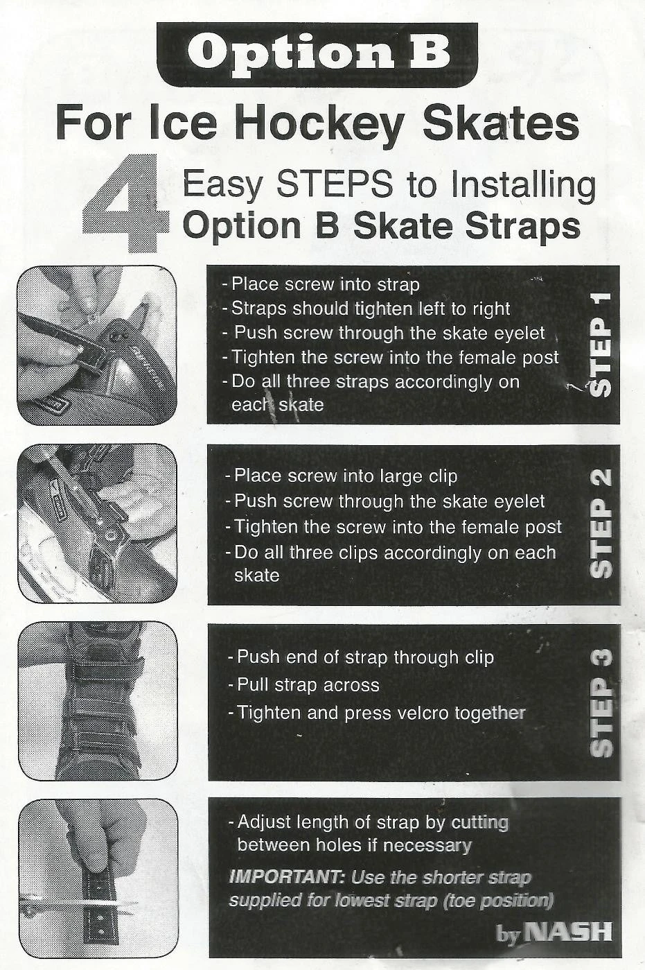 Option B Velcro Hockey Skate Straps - Lace Style - Image 5