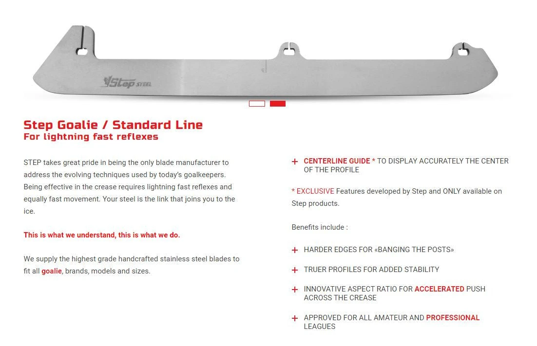 Step Steel Goalie Skate Runners - Bauer 3mm - Image 2